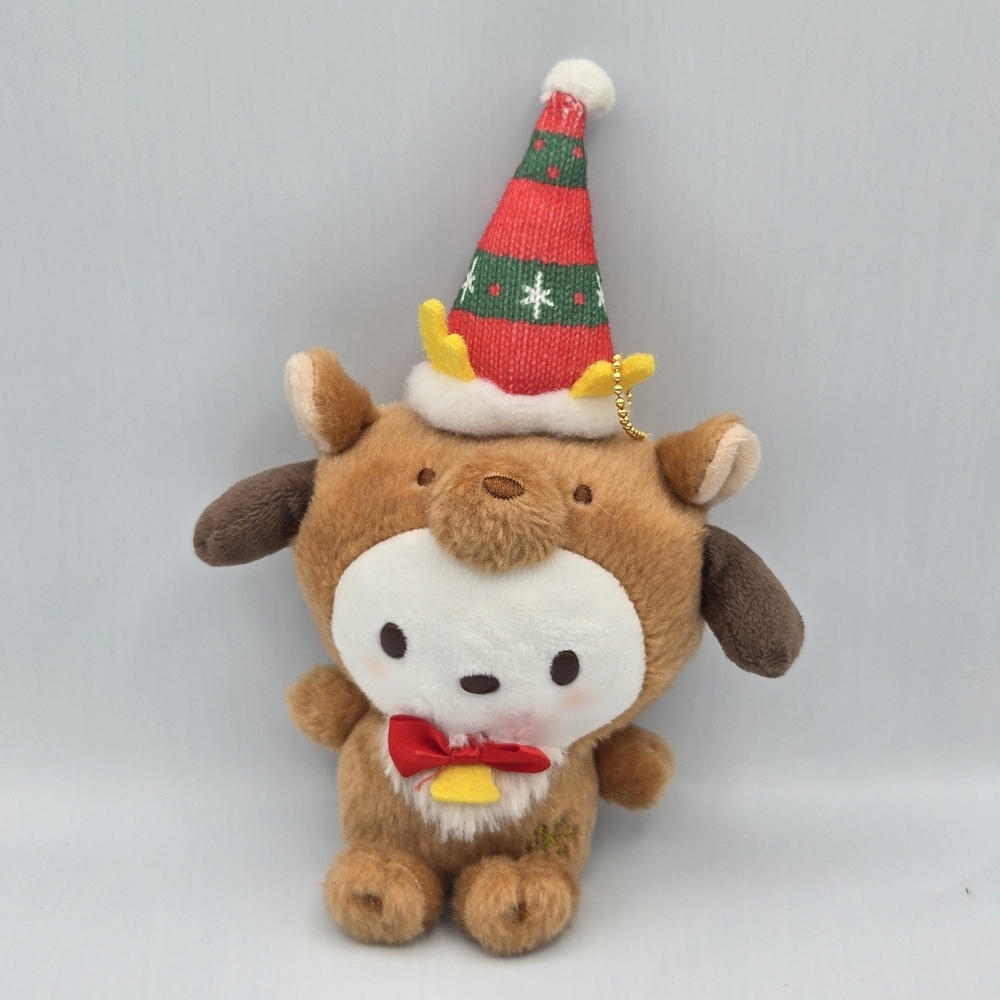 Japan Sanrio Original Mascot Holder Pochacco Christmas 2024 Keychain